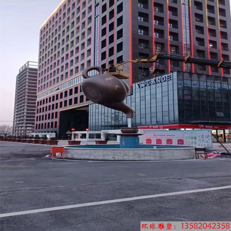 鍛銅天壺流水景觀2