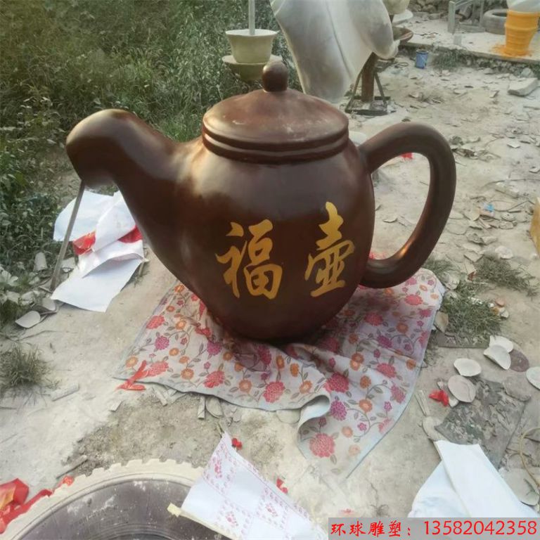 玻璃鋼天壺雕塑，噴水天壺雕塑