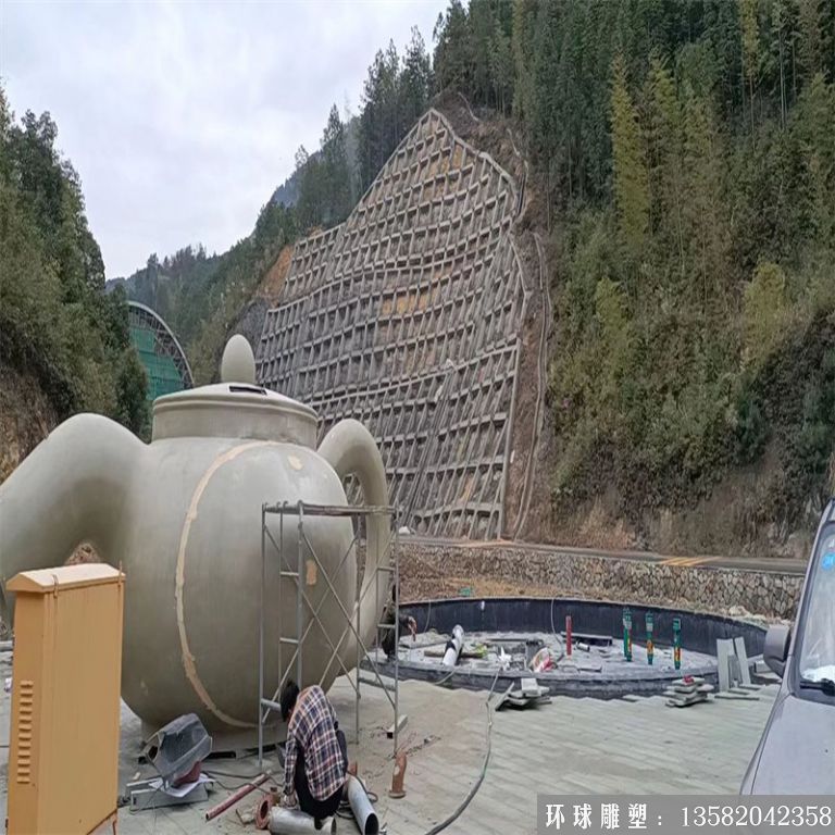 不銹鋼懸空天壺 景觀壺流水壺 噴泉茶壺2