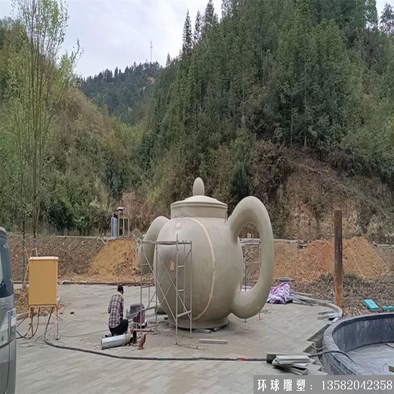 不銹鋼懸空天壺 景觀壺流水壺 噴泉茶壺3