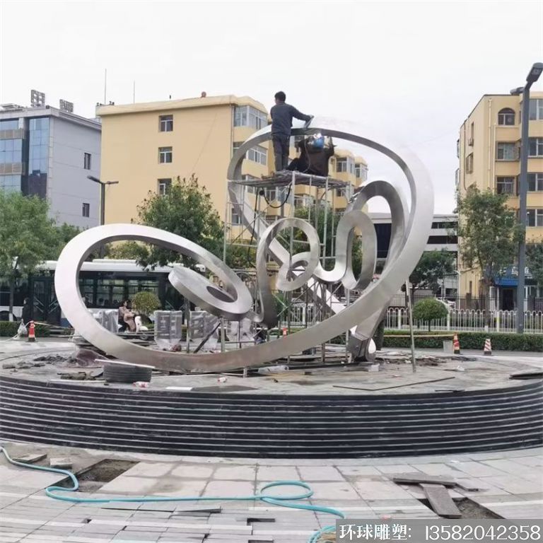 大型不銹鋼雕塑定制 不銹鋼拉絲雕塑4