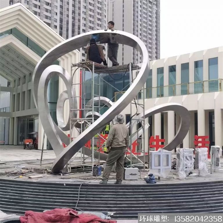 大型不銹鋼雕塑定制 不銹鋼拉絲雕塑6