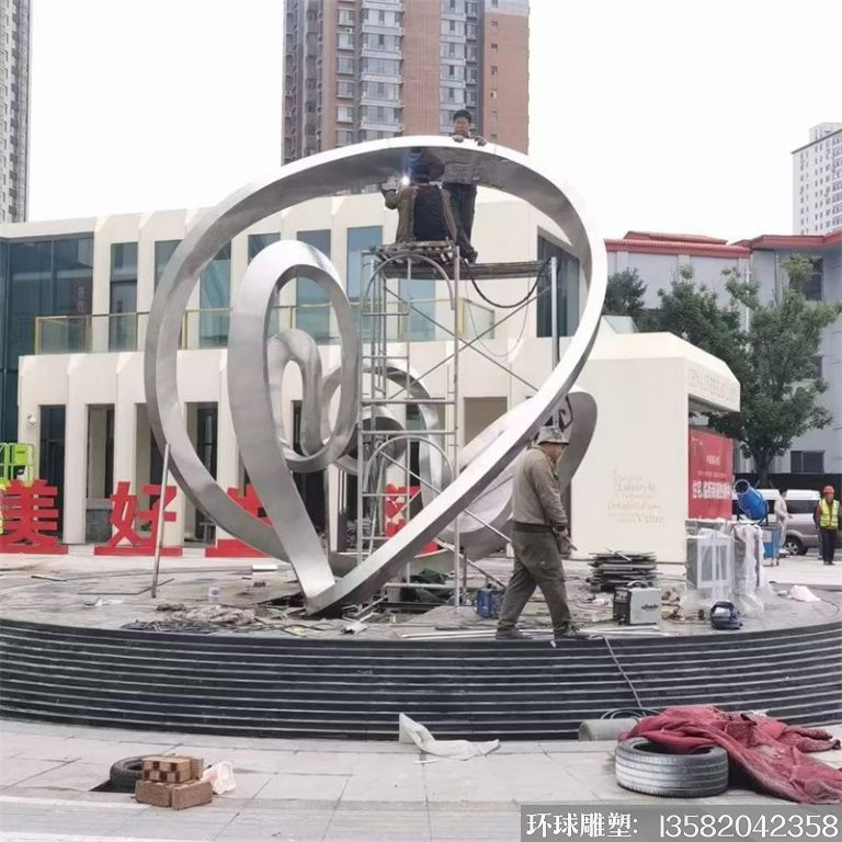 大型不銹鋼雕塑定制 不銹鋼拉絲雕塑7