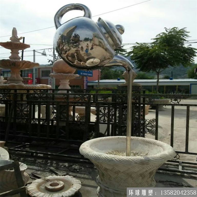 景觀不銹鋼流水壺價格 流水壺案例 